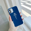 Load image into Gallery viewer, iPhone Navy Blue Soft Silicone Whale Shark Phone Case