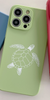 iPhone Mint Green Soft Silicone Turtle Phone Case